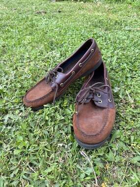 Sperry Men's Authentic Original 2-Eye Leather Boat Shoes Brown Size 9.5M